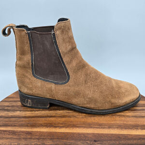 Thursday Boots Women's 10.5 Brown Suede Leather Duchess Chelsea Pull On Ankle